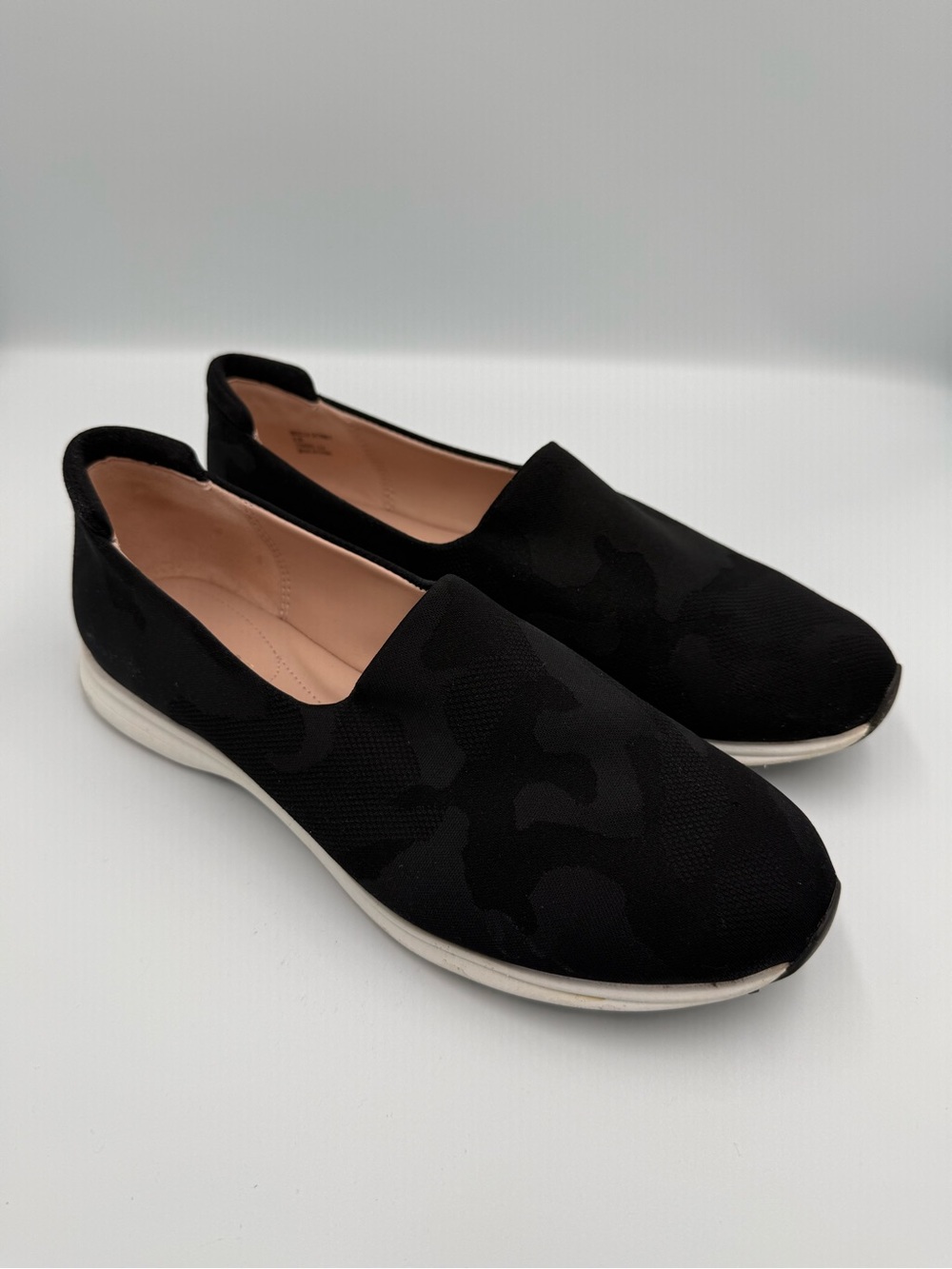 Briella Camo Jacquard Slip-On Comfort Sneakers - Black